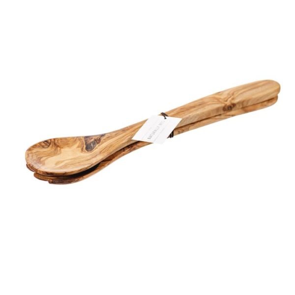 Olive Wood Small Salad Serving Set