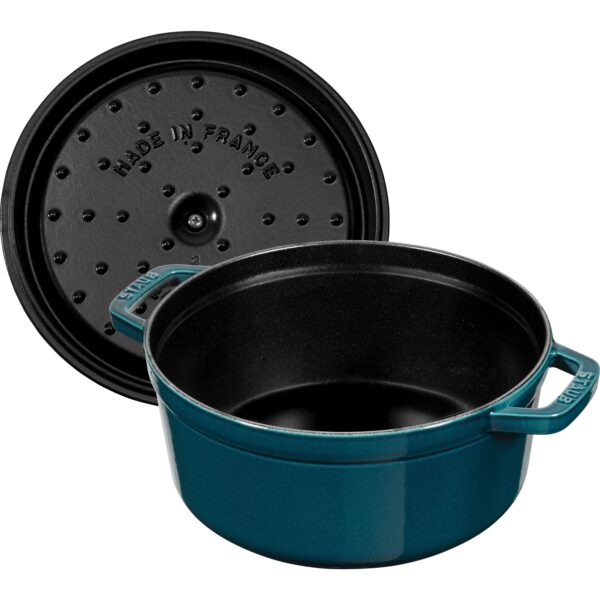 STAUB La Cocotte 3.7 L Cast Iron Round Cocotte, La-Mer - Image 4