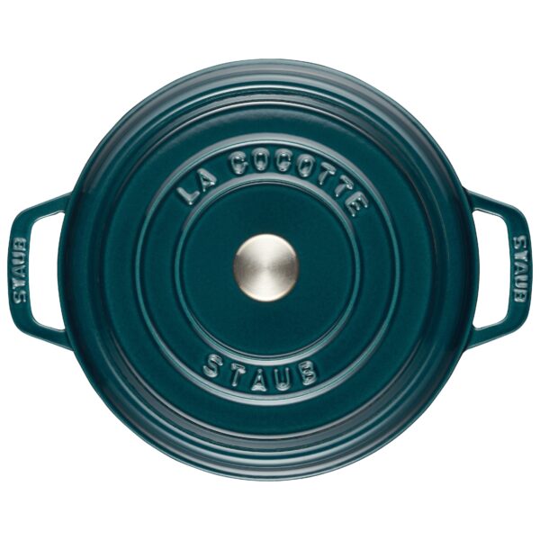 STAUB La Cocotte 3.7 L Cast Iron Round Cocotte, La-Mer - Image 2