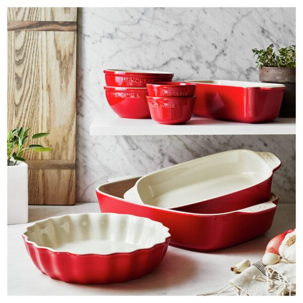 HENCKELS Ceramic 8 Piece Bakeware Set, Cherry - Image 3