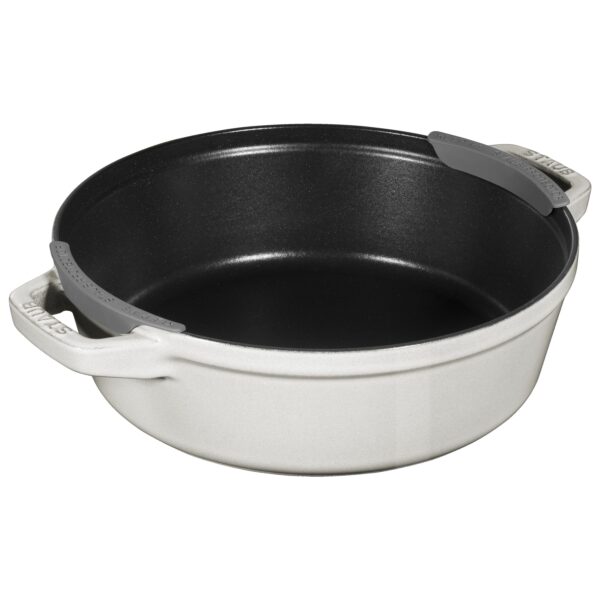 STAUB Stackable Set Stackable Set Medium 4 Piece Cast Iron, White Truffle - Image 3