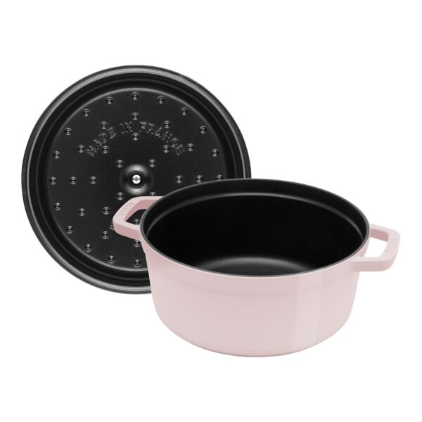 STAUB La Cocotte 3.7 L Cast Iron Round Cocotte, Sorbet Rose - Image 4