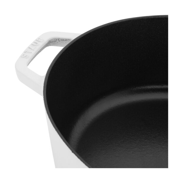 STAUB La Cocotte 5.5 L Cast Iron Oval French Oven, Pure-White (Visual Imperfections - B Stock) - Image 4