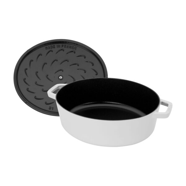 STAUB La Cocotte 5.5 L Cast Iron Oval French Oven, Pure-White (Visual Imperfections - B Stock) - Image 3
