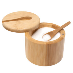 Bamboo Salt Cellar With Spoon
