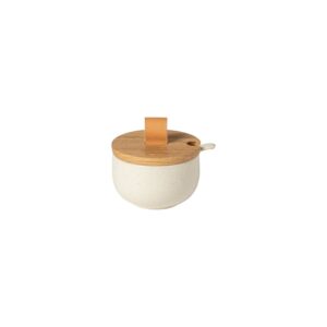 Pacifica Sugar Bowl with Spoon and Wood Lid