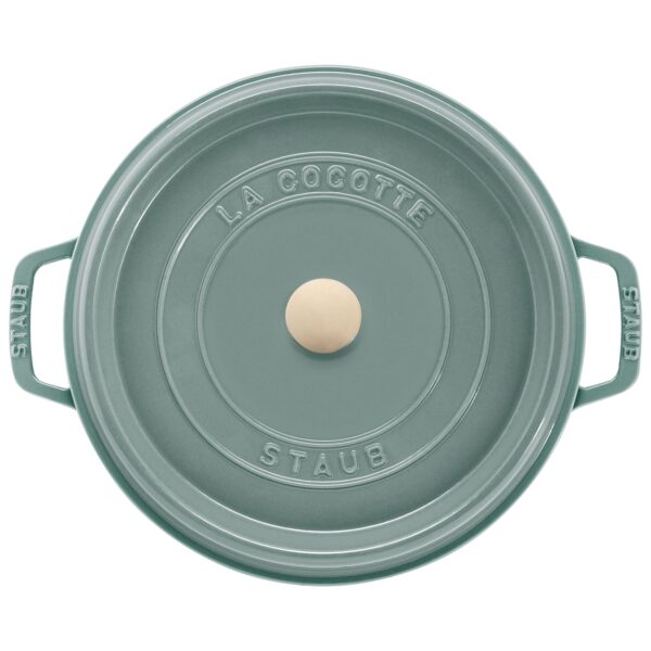 STAUB La Cocotte 5.25 L Cast Iron Round Cocotte, Eucalyptus - Image 2