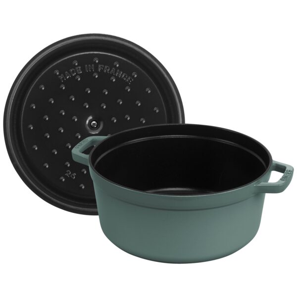 STAUB La Cocotte 5.25 L Cast Iron Round Cocotte, Eucalyptus - Image 4