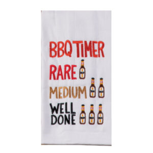 BBQ Time Embroidered Terry Cloth Dishtowel