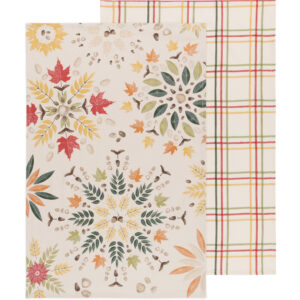 Fall Foliage Coordinated Dishtowels Set of 2