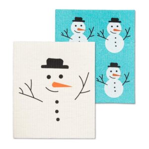 Snowman Dishcloths. Set of 2