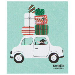 Winter Wheels Dog Swedish Sponge Cloth