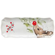 Deer Friends Rectangular Platter